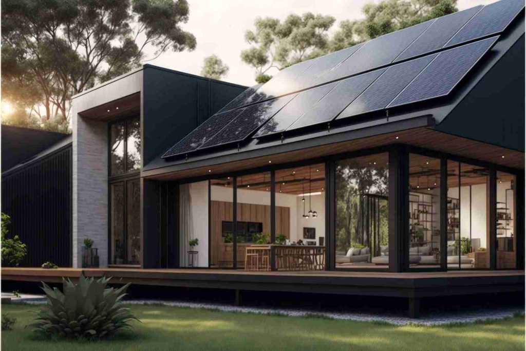 blue carbon-Solar-modern-smart-home-with-solar-panels-scaled